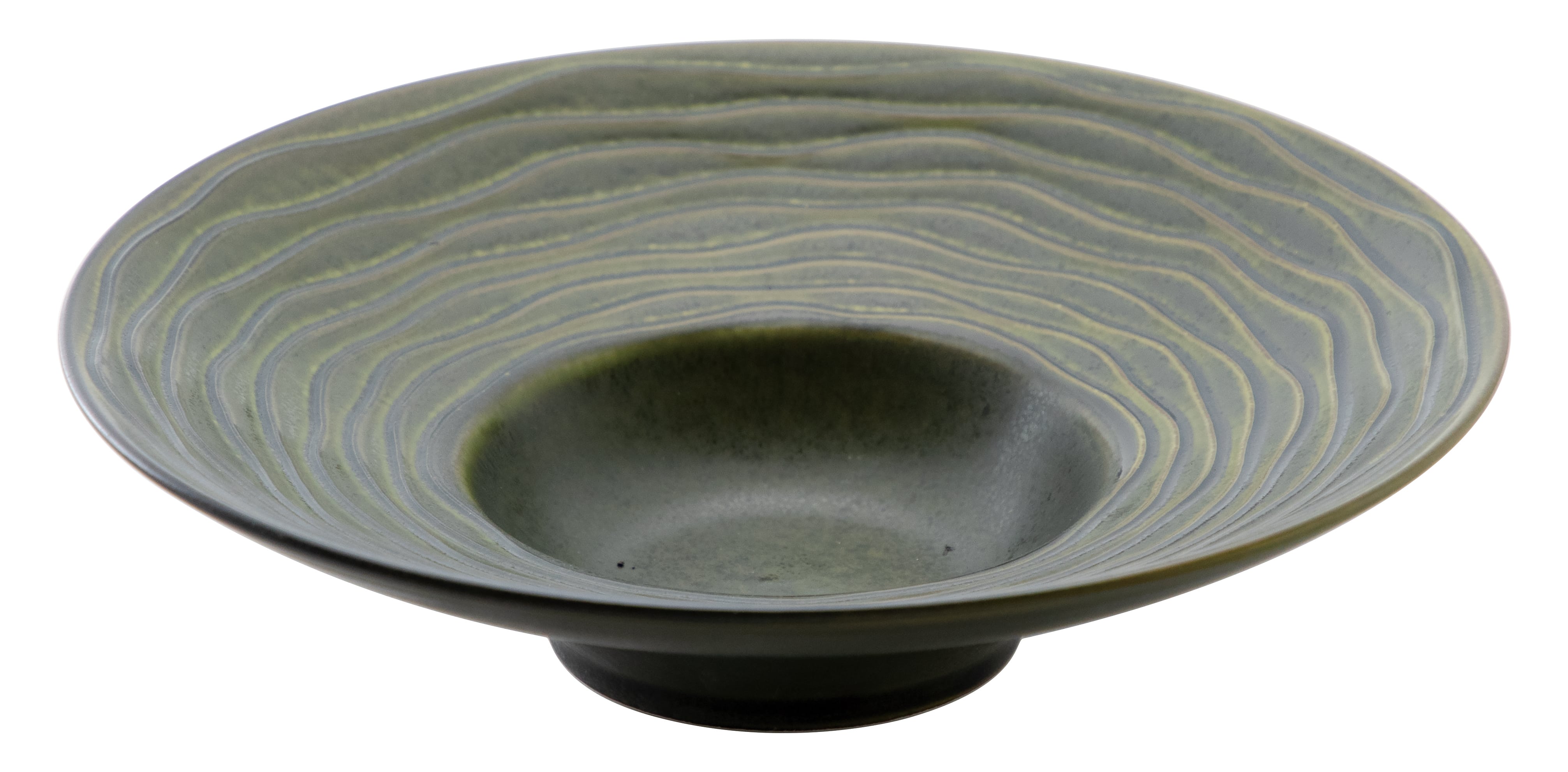山万 グラウ゛ェール　プレーリーグリーン　23cmブロードリムボウル 1個（ご注文単位1個）【直送品】