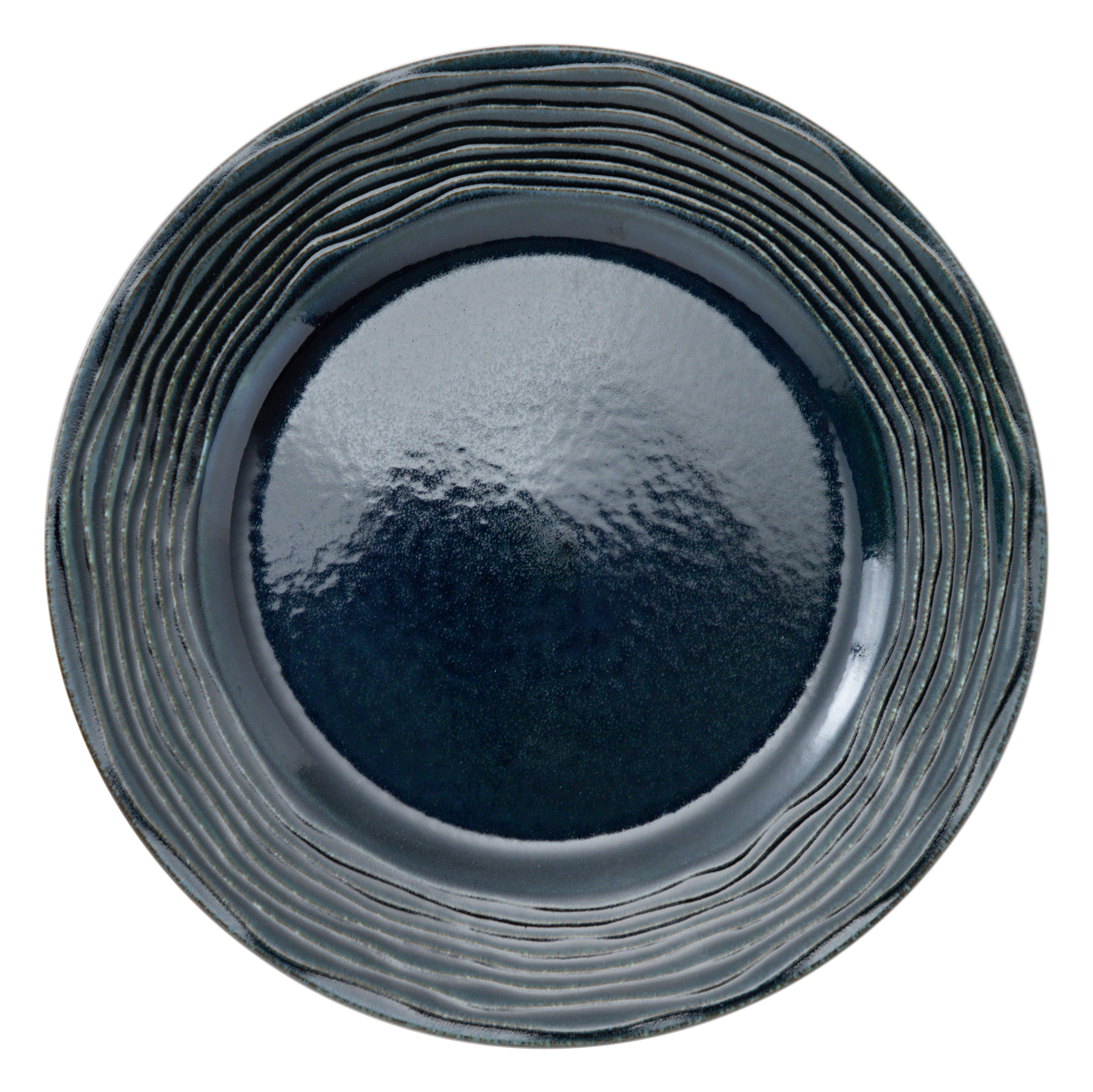 山万 グラウ゛ェール　アビスブルー　27cmリムプレート 1個（ご注文単位1個）【直送品】