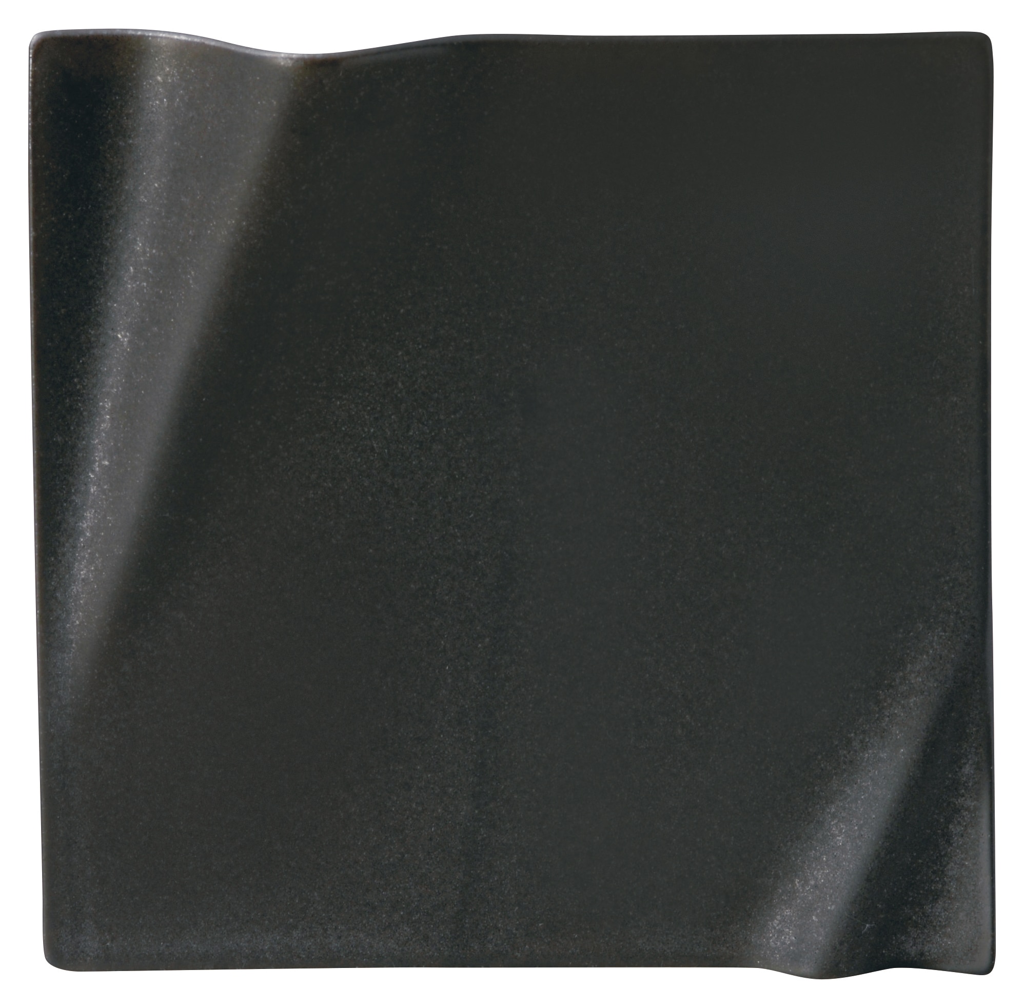 山万 ネプチューン クリスタルブラック 17.5cmスクエアープレート 1個(ご注文単位1個)【直送品】