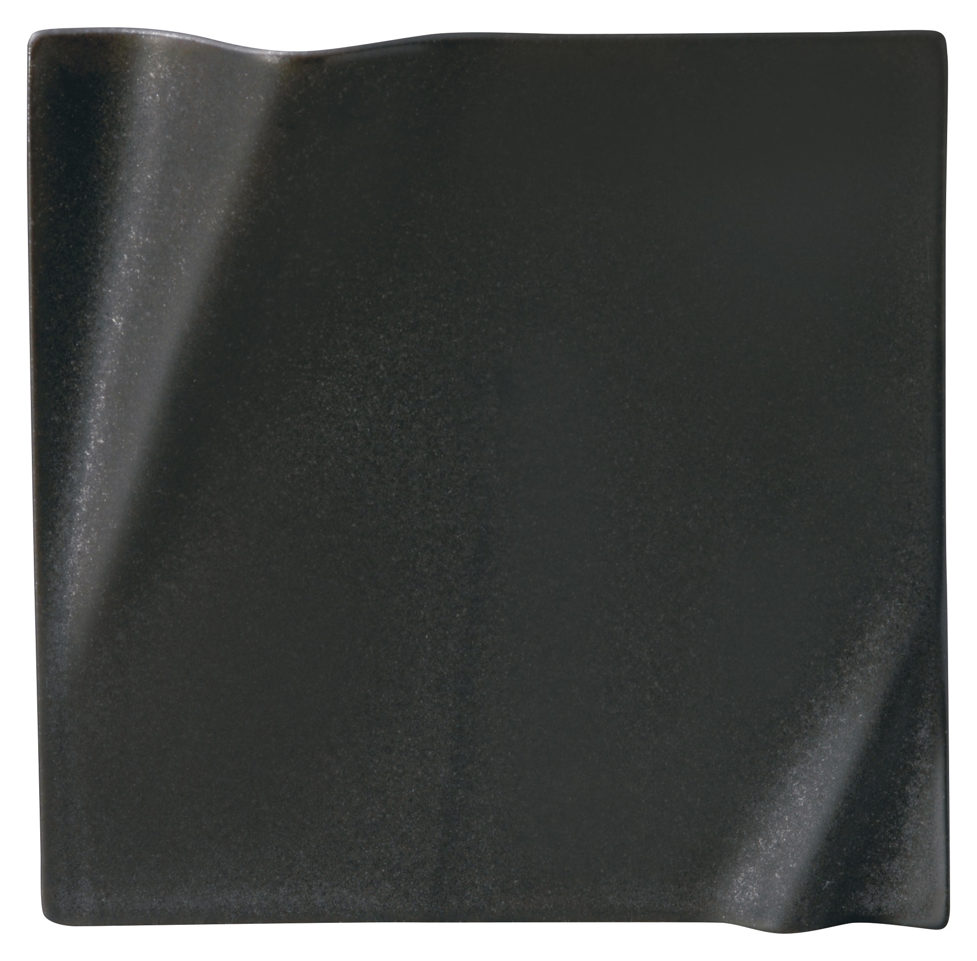 山万 ネプチューン クリスタルブラック 15.5cmスクエアープレート 1個(ご注文単位1個)【直送品】