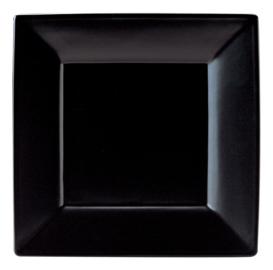 山万 スクエアー　マットブラック　26.5cm皿 1個（ご注文単位1個）【直送品】