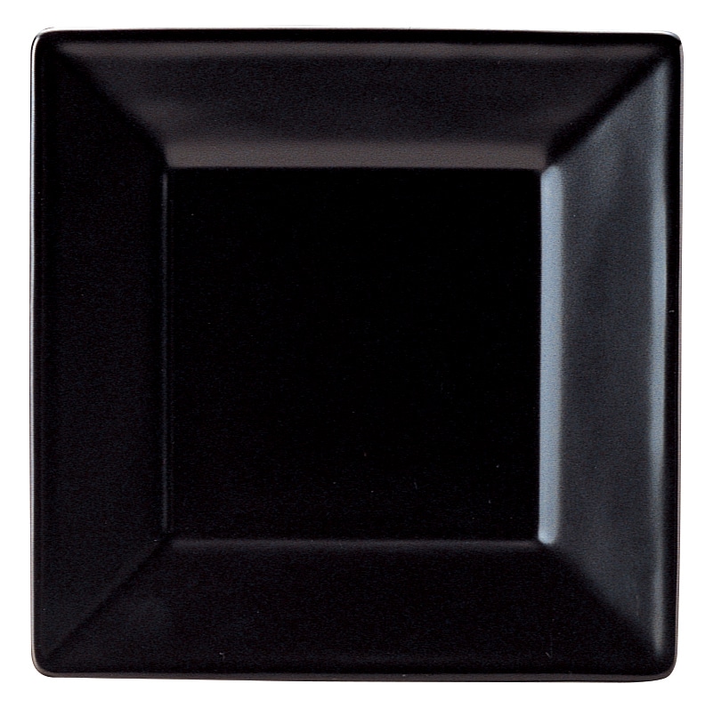 山万 スクエアー　マットブラック　23cm皿 1個（ご注文単位1個）【直送品】