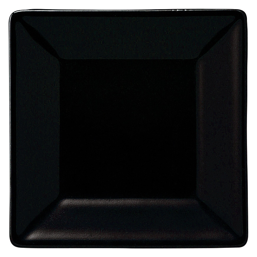山万 スクエアー　マットブラック　8.5cm皿 1個（ご注文単位1個）【直送品】