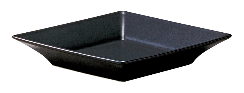 山万 スクエアー　マットブラック　15.5cm深皿 1個（ご注文単位1個）【直送品】
