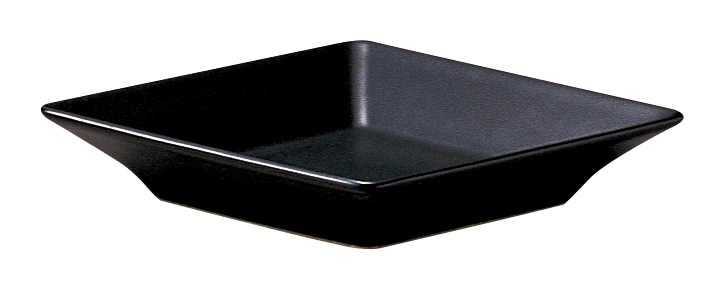山万 スクエアー　マットブラック　13.5cm深皿 1個（ご注文単位1個）【直送品】