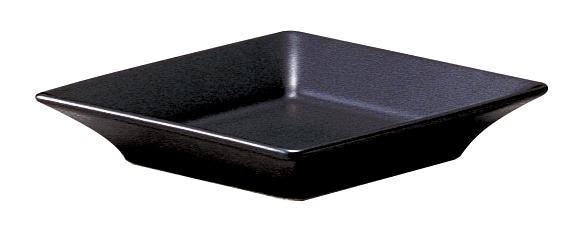 山万 スクエアー　マットブラック　12cm深皿 1個（ご注文単位1個）【直送品】