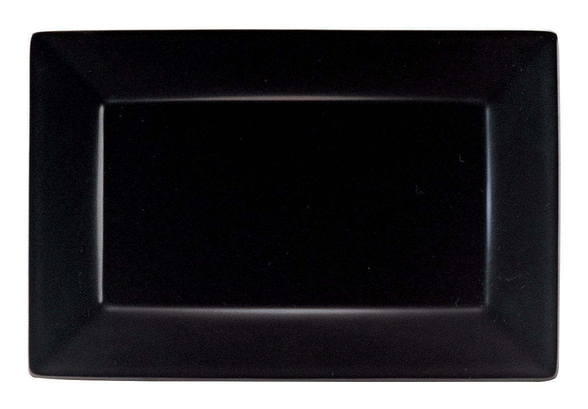山万 スクエアー　マットブラック　31cm長角皿 1個（ご注文単位1個）【直送品】