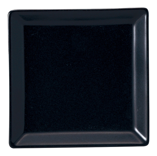 山万 スクエアー　マットブラック　12cm取り皿 1個（ご注文単位1個）【直送品】