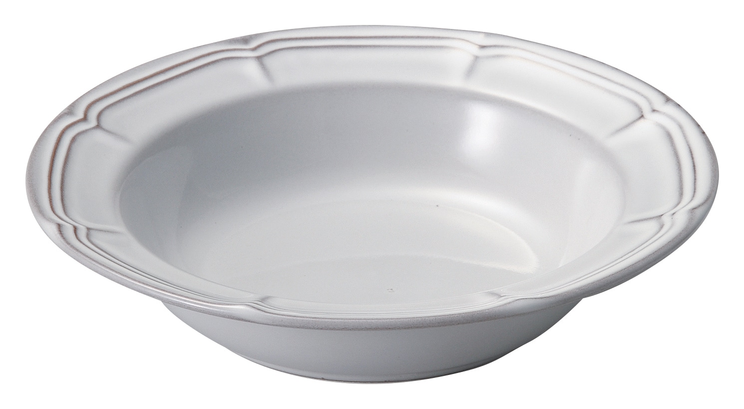 山万 ラフィネ スモークホワイト 21.5cmリムスープボウル 1個(ご注文単位1個)【直送品】