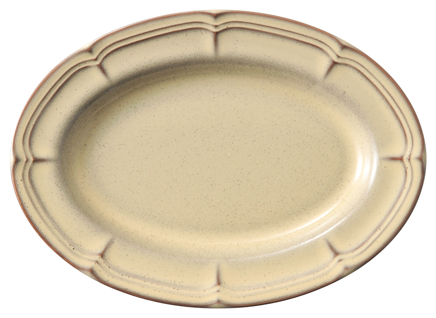 山万 ラフィネ　シナモンベージュ　30.5cmオーバルプラター 1個（ご注文単位1個）【直送品】