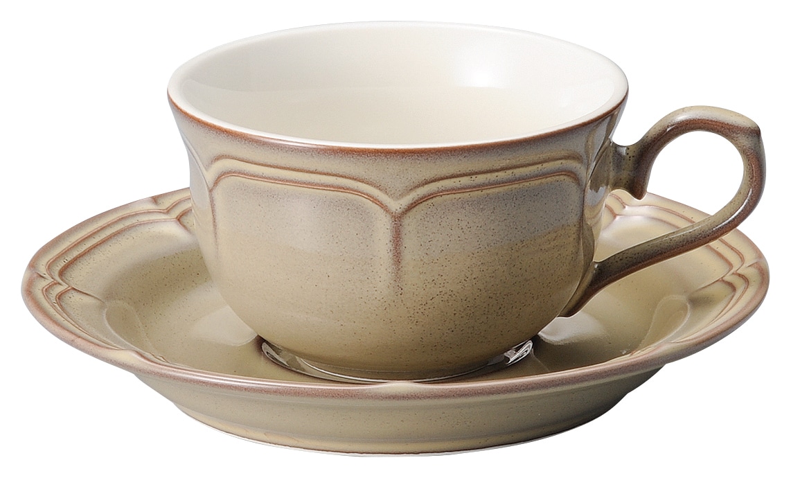 山万 ラフィネ　シナモンベージュ　ティーカップ ※カップ単品のみ 1個（ご注文単位1個）【直送品】