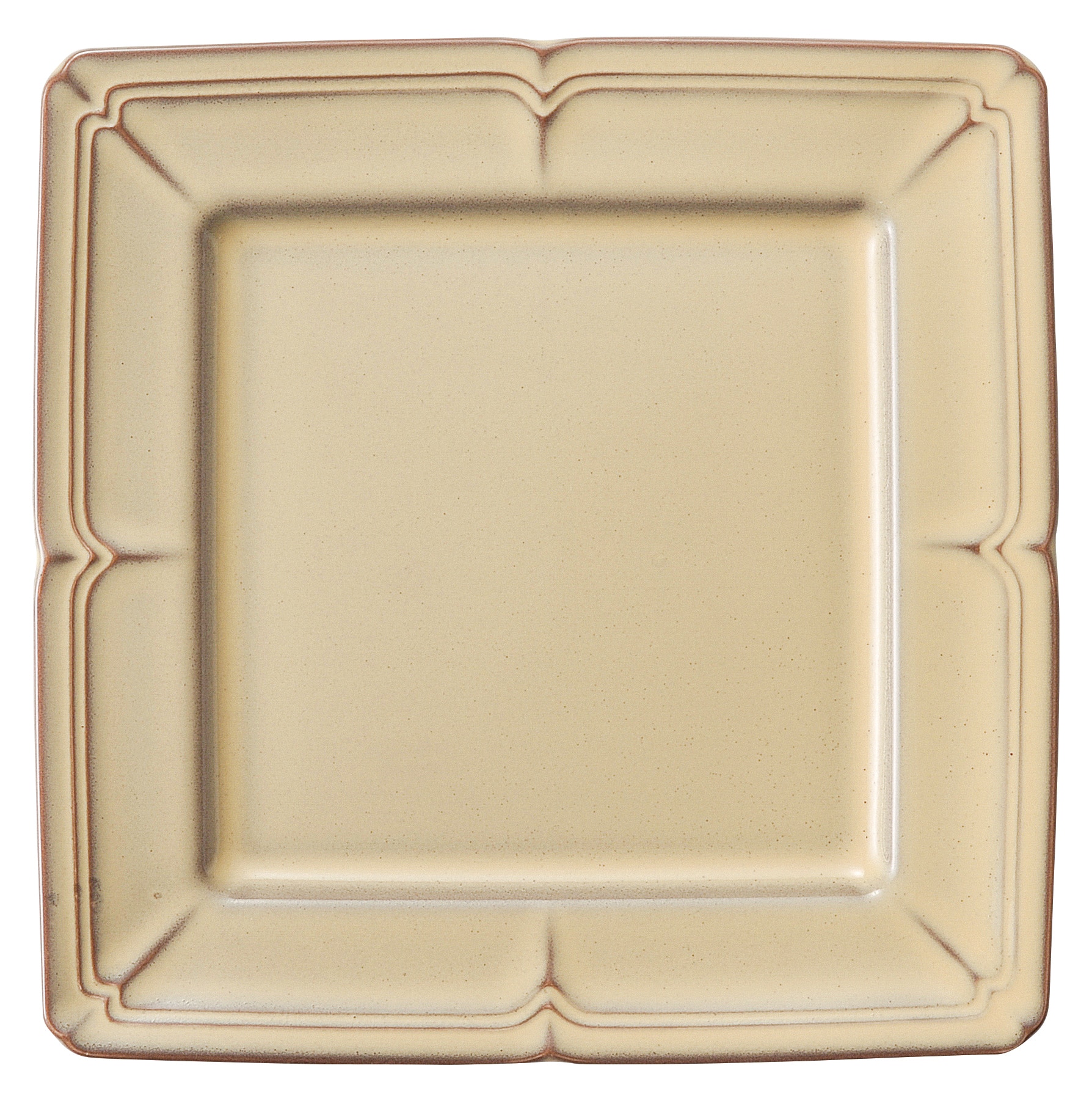 山万 ラフィネ　シナモンベージュ　20cmスクエアープレート 1個（ご注文単位1個）【直送品】