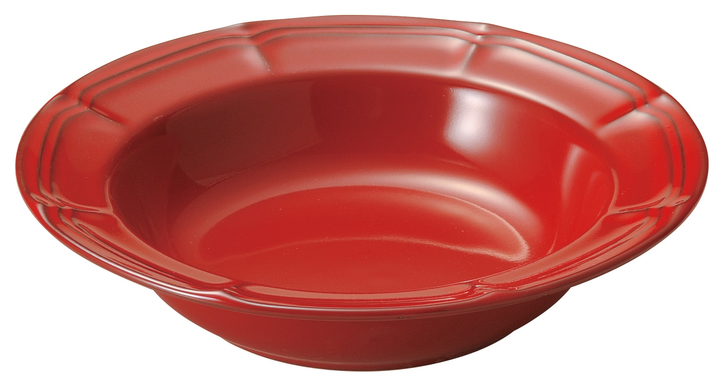 山万 ラフィネ ウ゛ィンテージレッド 21.5cmリムスープボウル 1個(ご注文単位1個)【直送品】