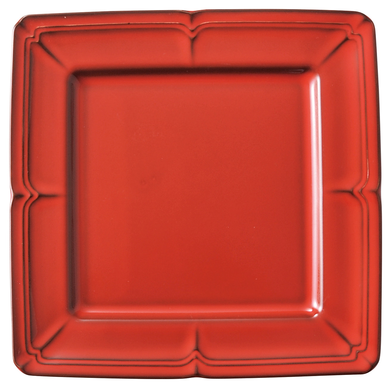 山万 ラフィネ　ウ゛ィンテージレッド　20cmスクエアープレート 1個（ご注文単位1個）【直送品】