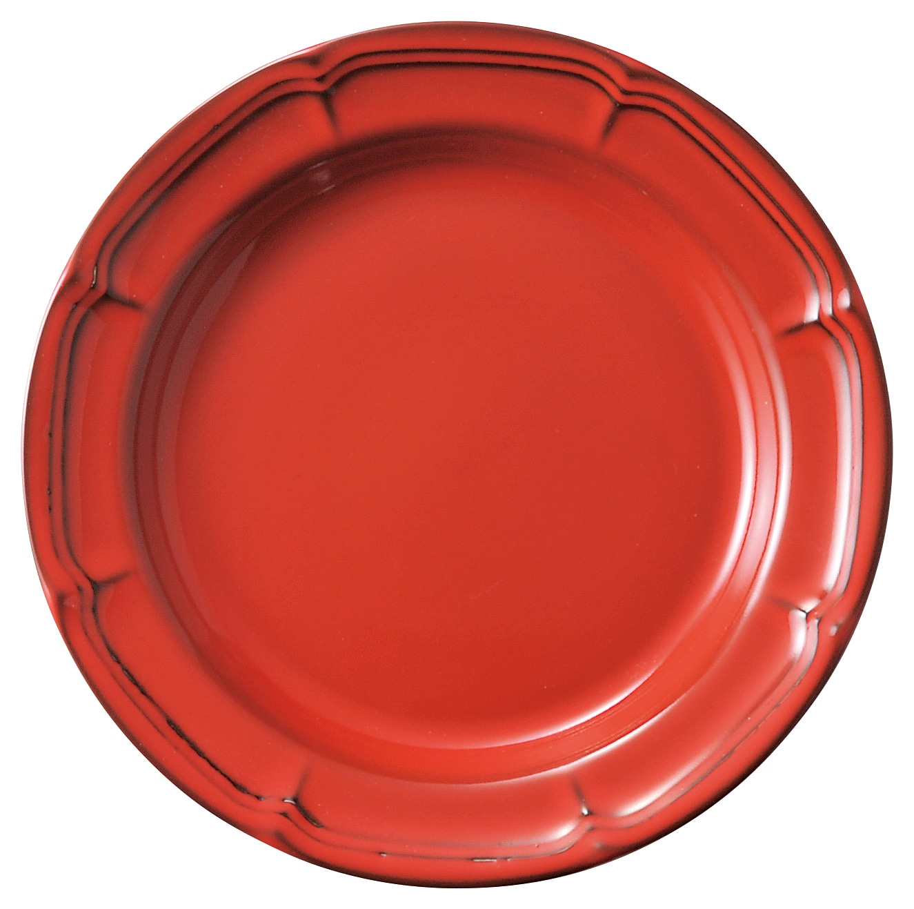 山万 ラフィネ　ウ゛ィンテージレッド　23.5cmリムプレート 1個（ご注文単位1個）【直送品】