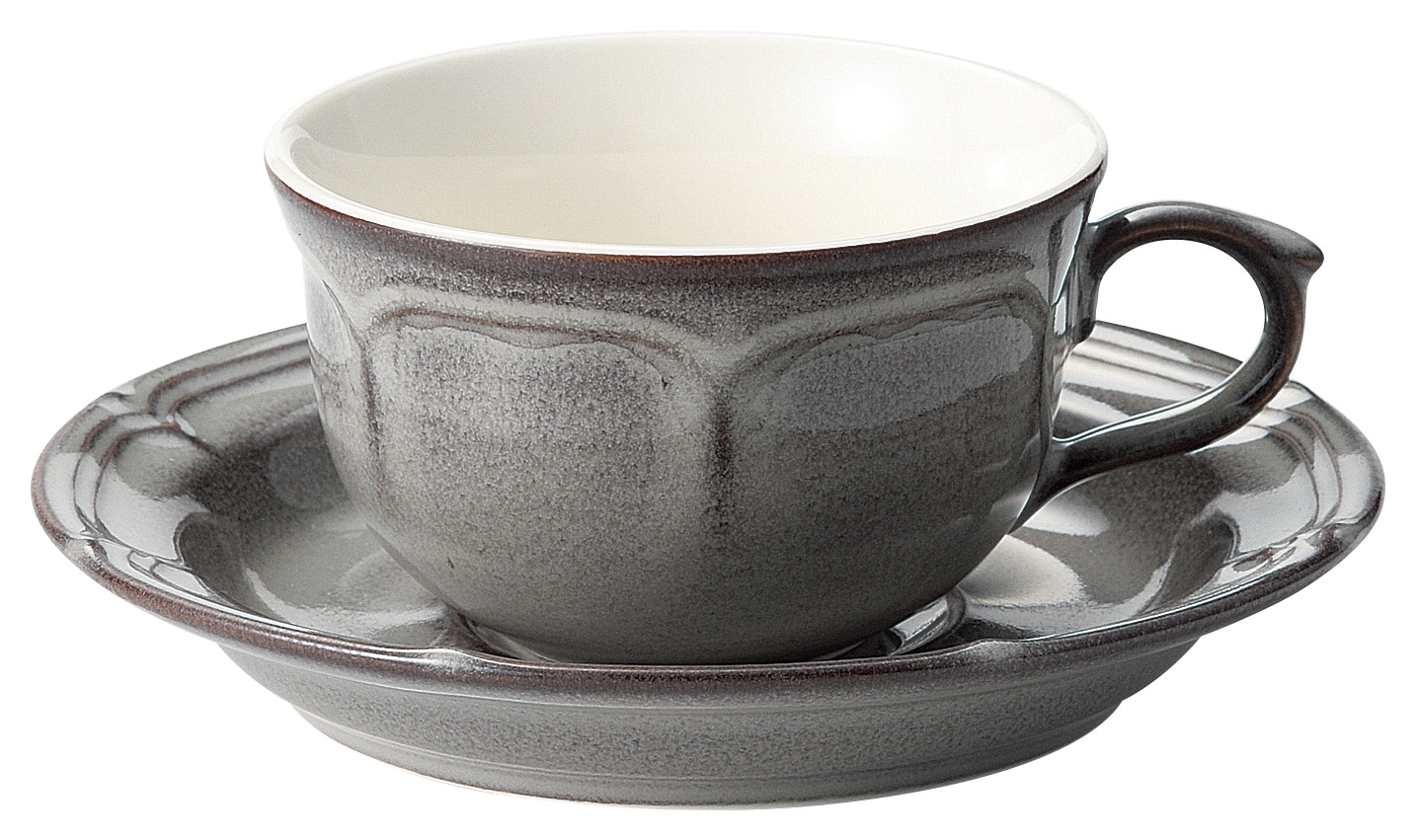 山万 ラフィネ　ストームグレー　兼用ソーサー※ソーサー単品のみ 1個（ご注文単位1個）【直送品】