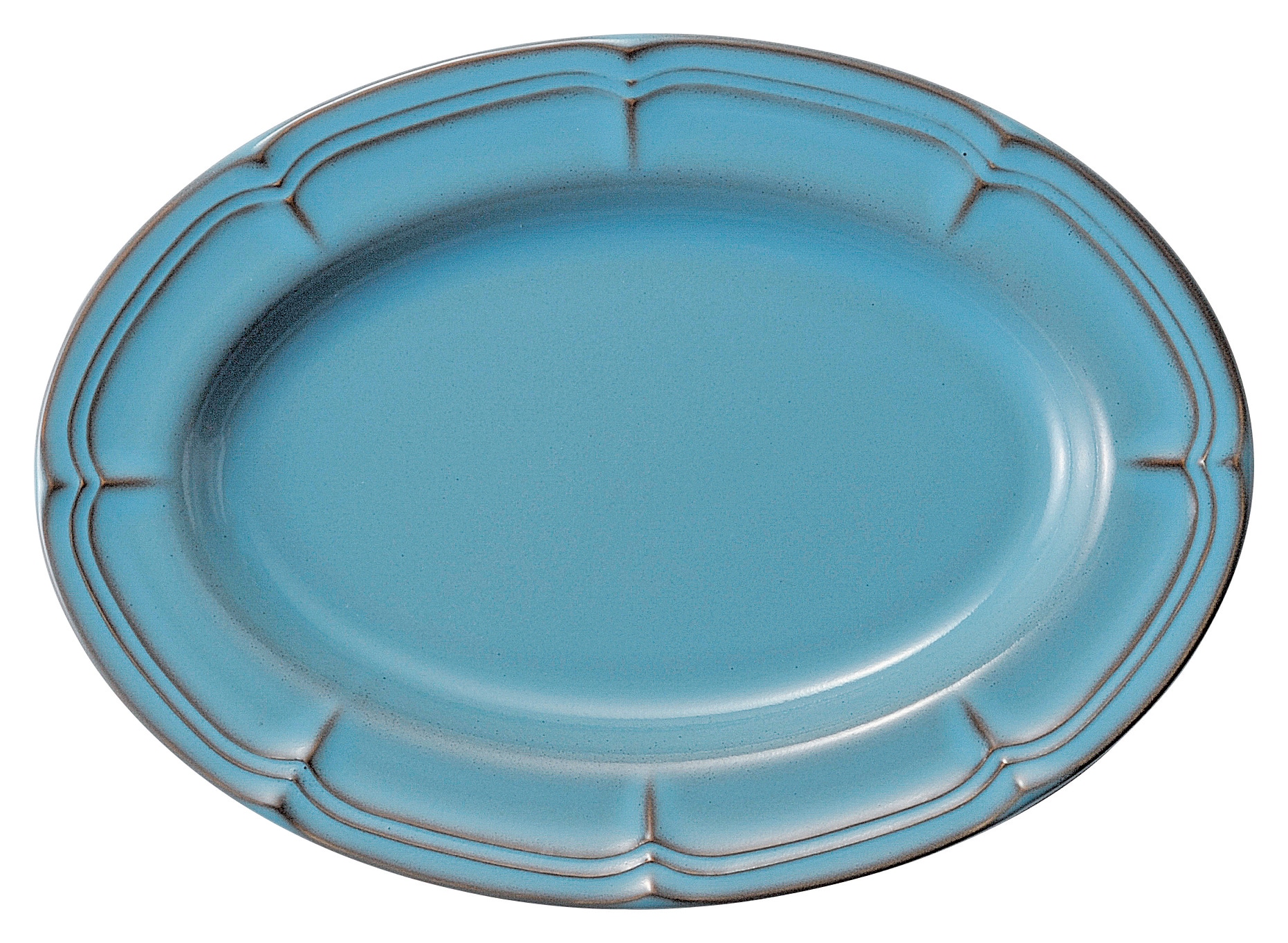 山万 ラフィネ　アンティークブルー　30.5cmオーバルプラター 1個（ご注文単位1個）【直送品】