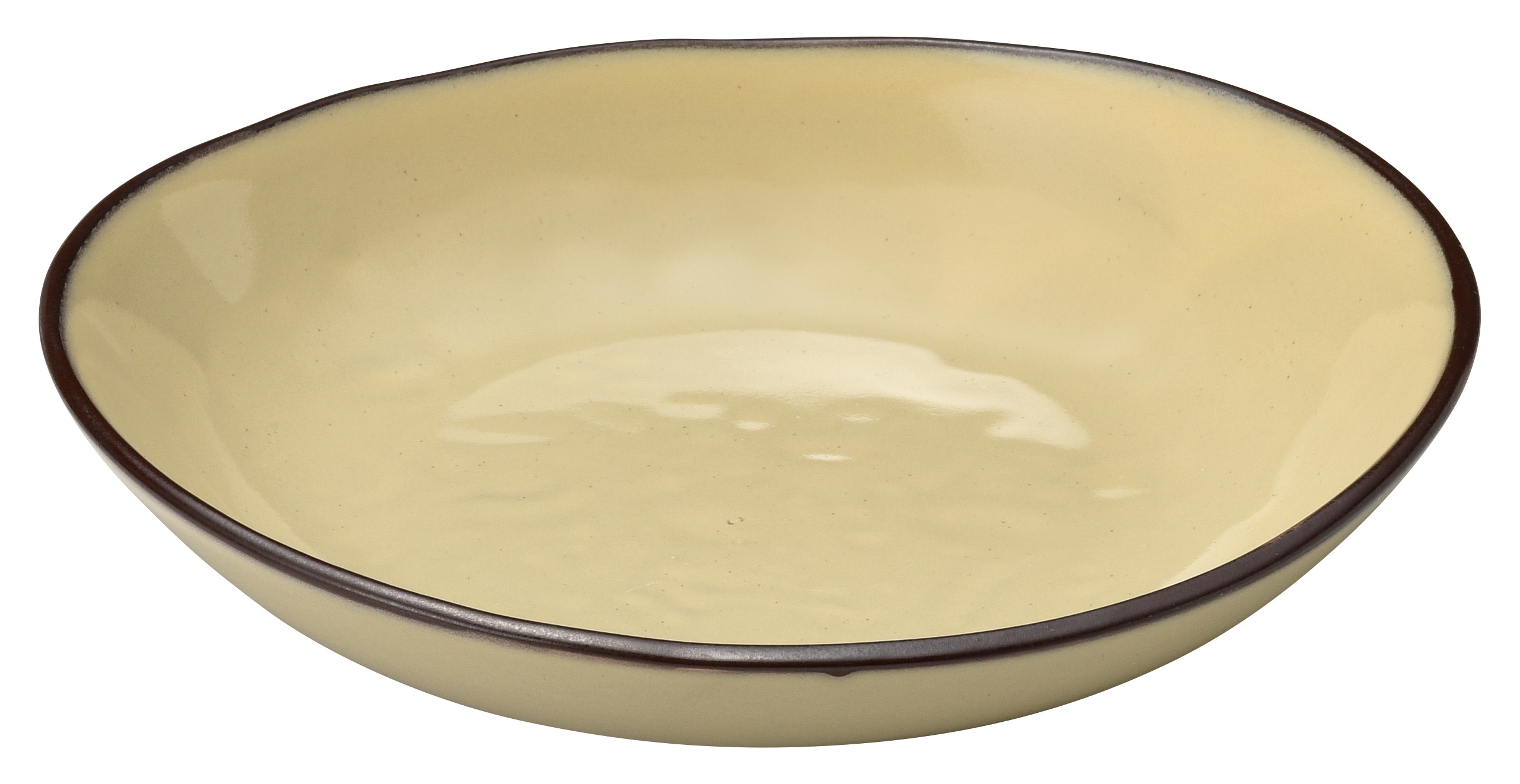 山万 ラフェルム　シナモンベージュ　22.5cm深皿 1個（ご注文単位1個）【直送品】