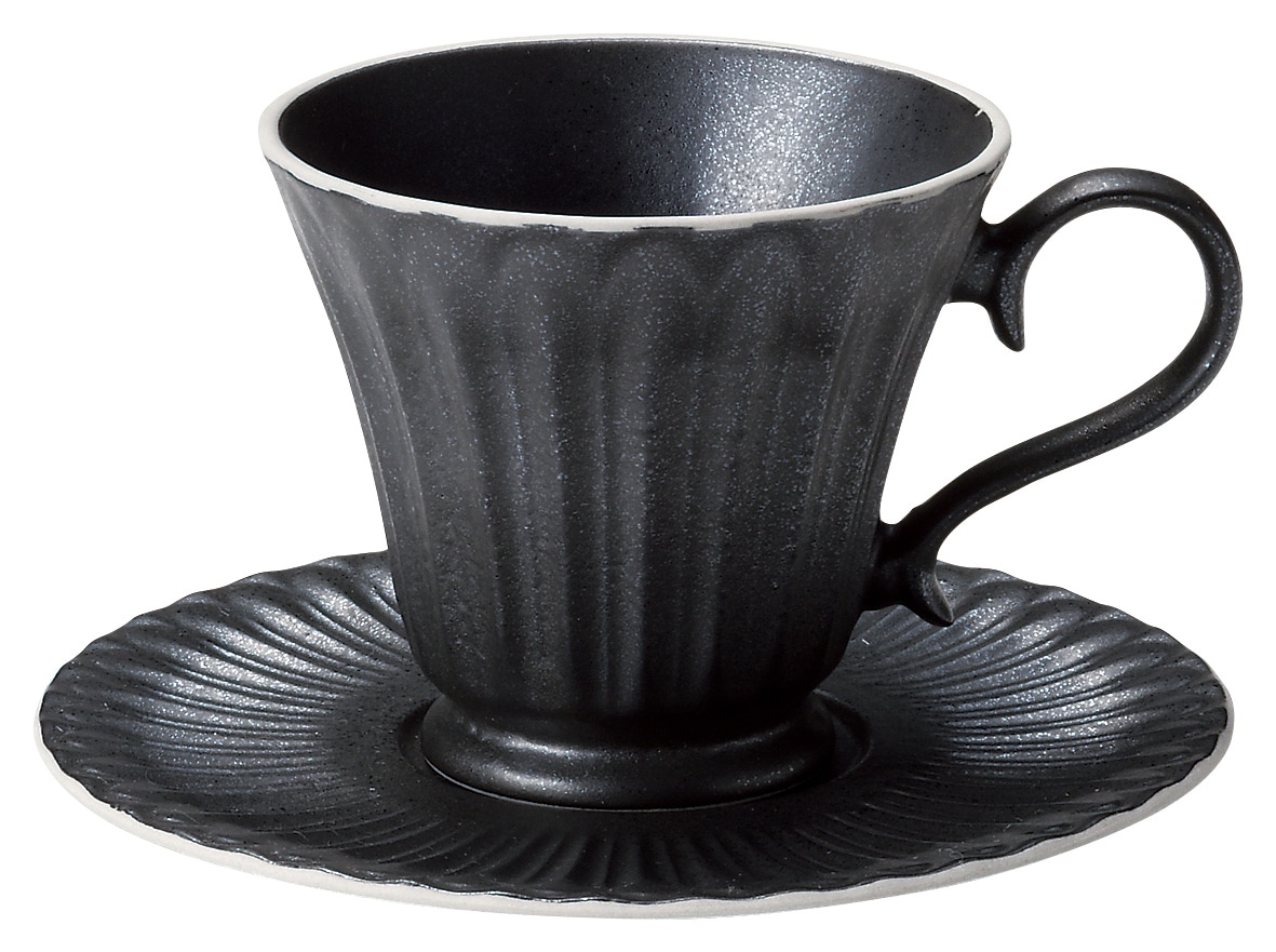 山万 ストーリア クリスタルブラック コーヒーカップ ※カップ単品のみ 1個(ご注文単位1個)【直送品】