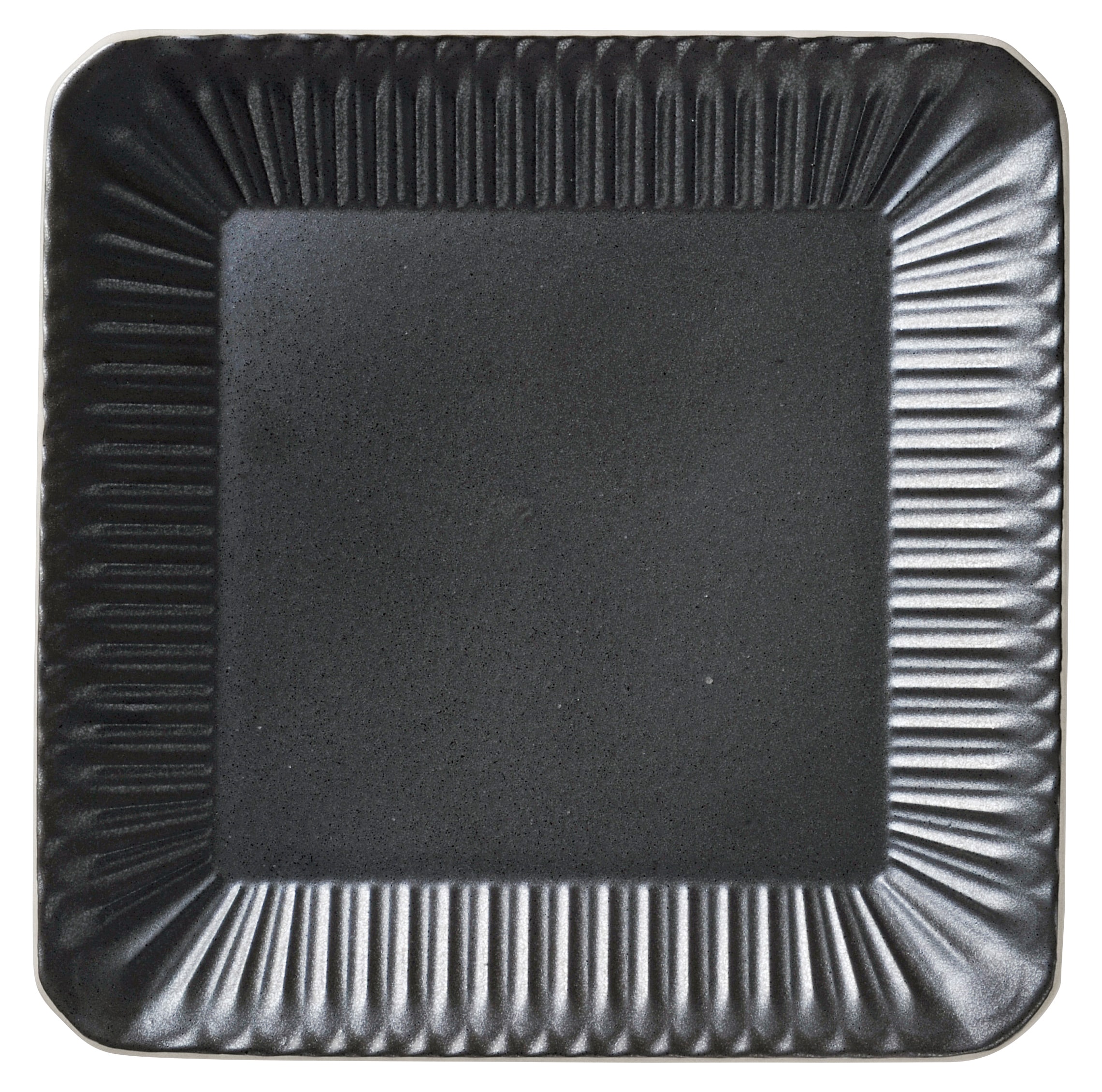 山万 ストーリア　クリスタルブラック　24.5cmスクエアープレート 1個（ご注文単位1個）【直送品】