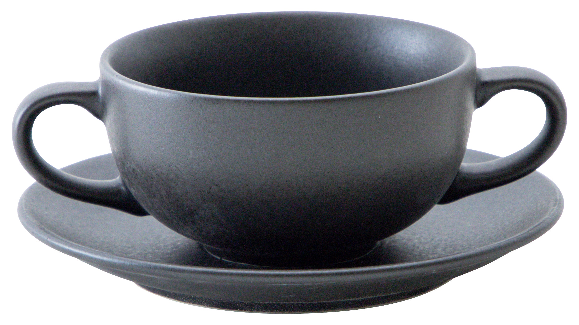 山万 フォンテ　アイアンブラック　両手スープカップ 1個（ご注文単位1個）【直送品】