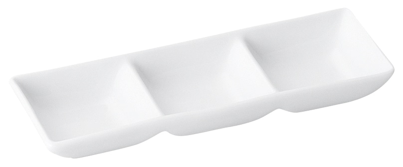 山万 リーバイ　3つ仕切薬味皿 1個（ご注文単位1個）【直送品】