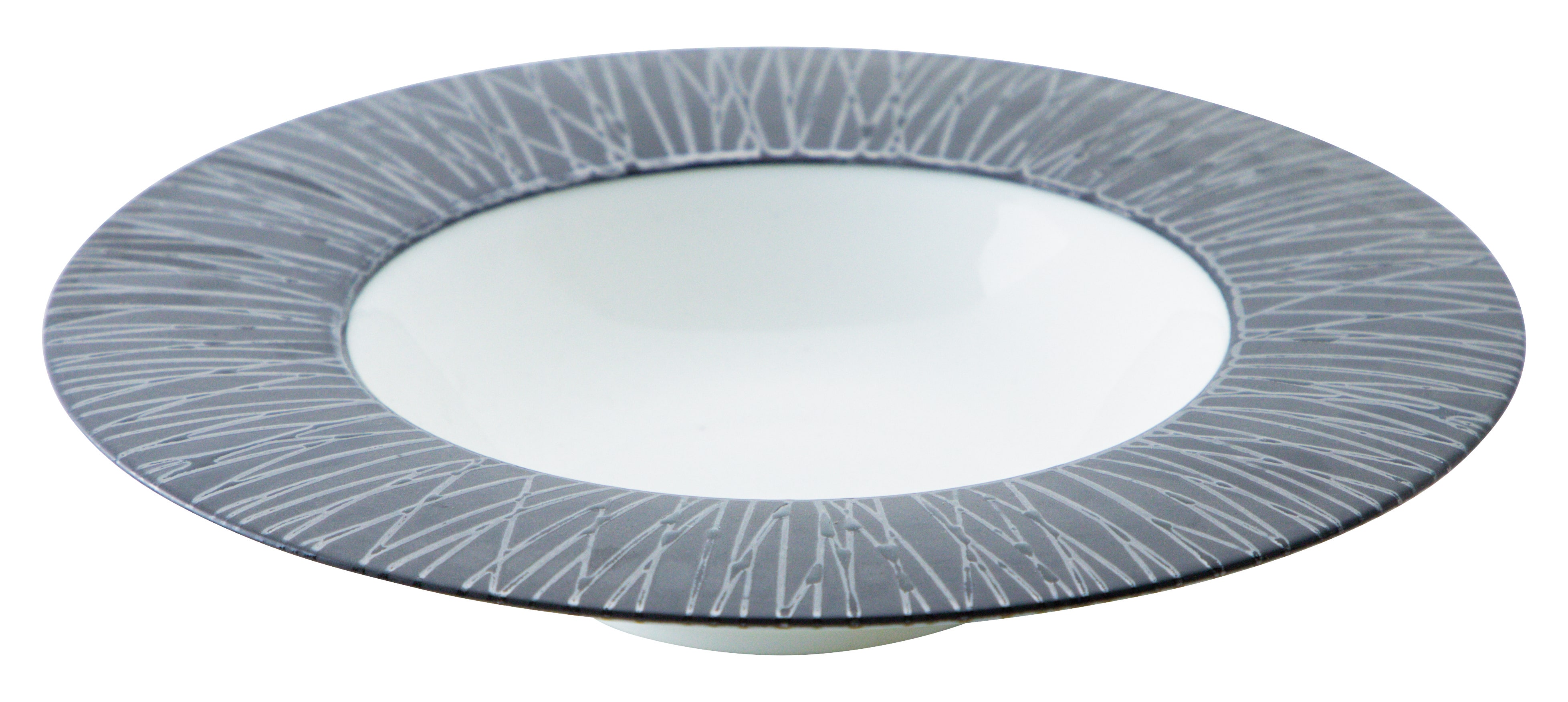 山万 ルミネール　ブラック＆ブラック　24cmディープスープボウル 1個（ご注文単位1個）【直送品】