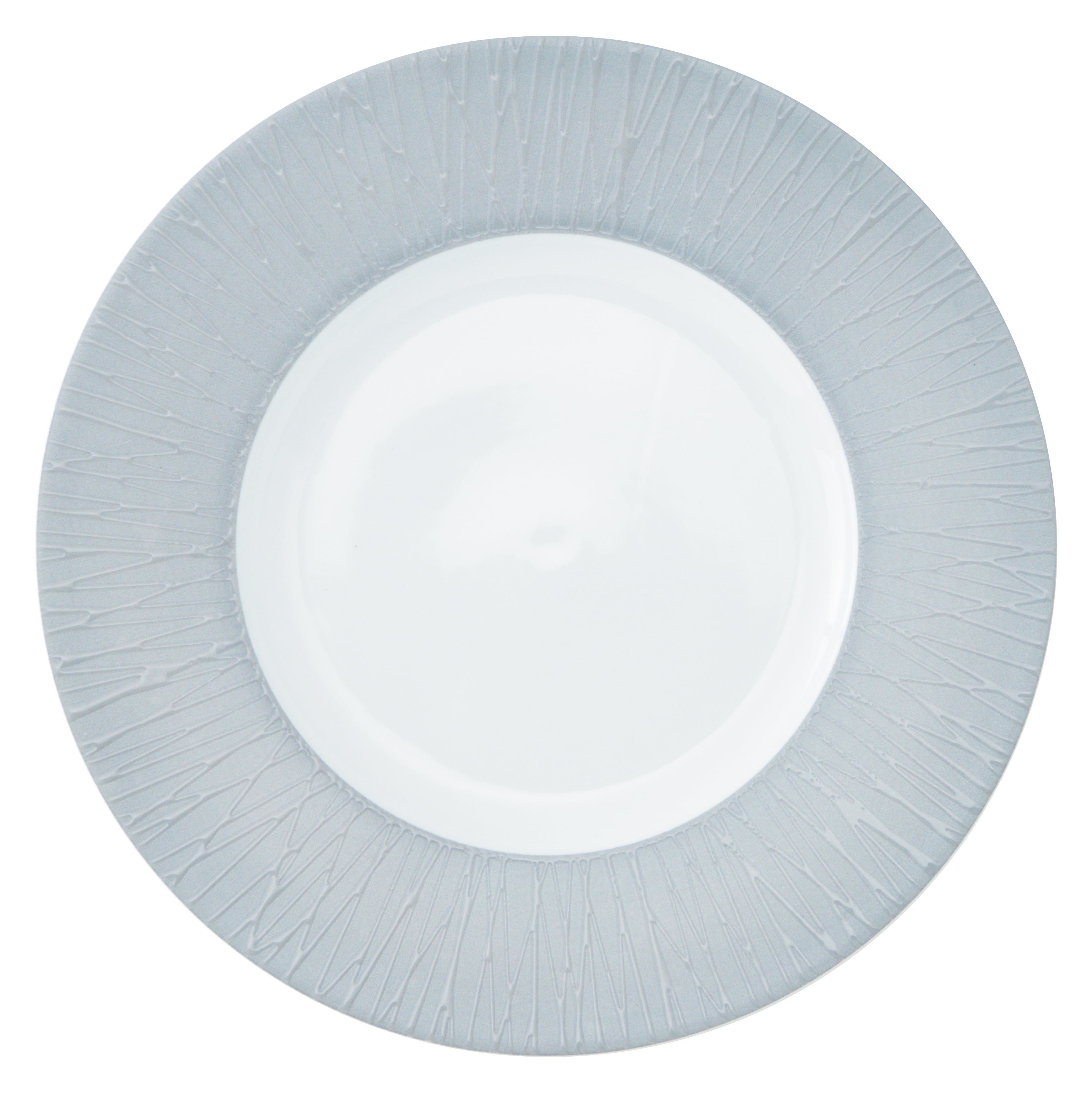 山万 ルミネール　シルバーグレー　27.5cmリムプレート 1個（ご注文単位1個）【直送品】