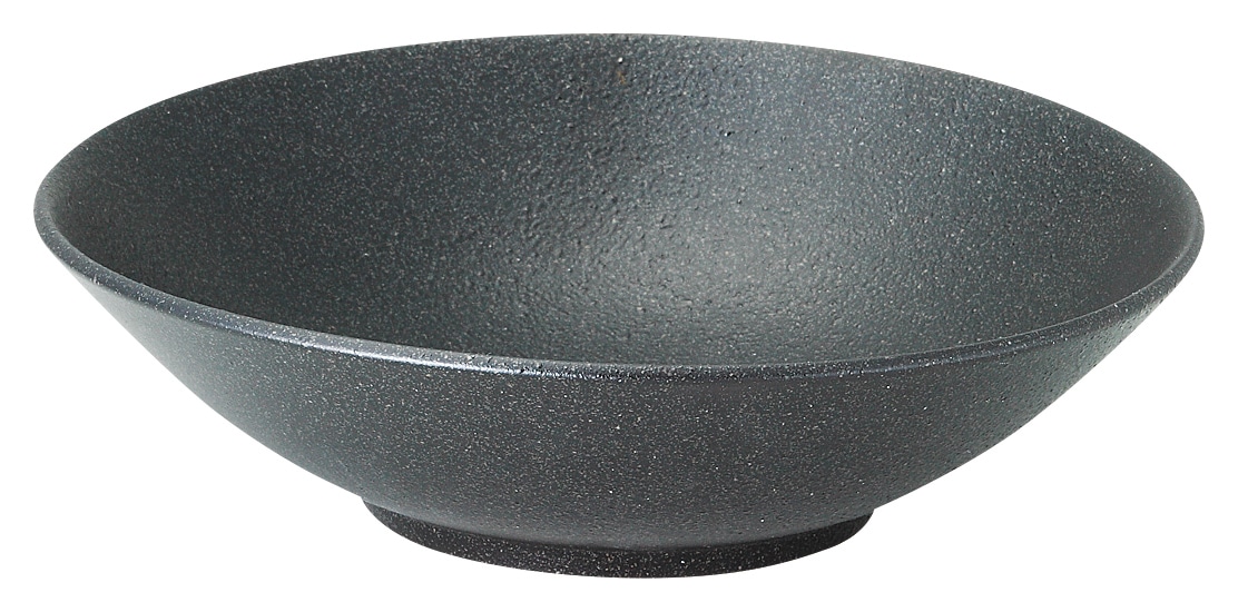 山万 黒びぜん　29.5cm浅ボウル 1個（ご注文単位1個）【直送品】