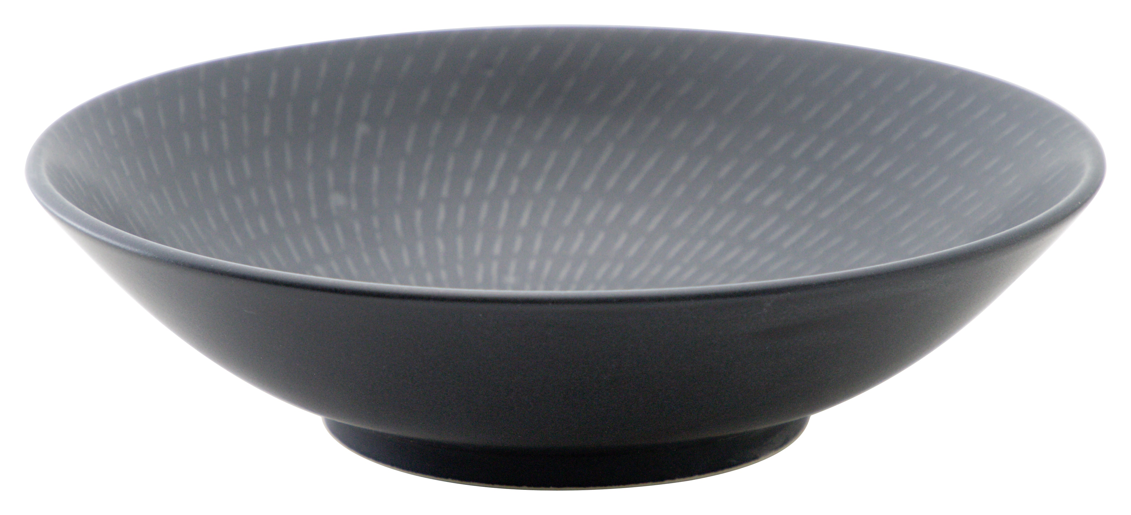 山万 千早　黒　18.5cm浅ボウル 1個（ご注文単位1個）【直送品】