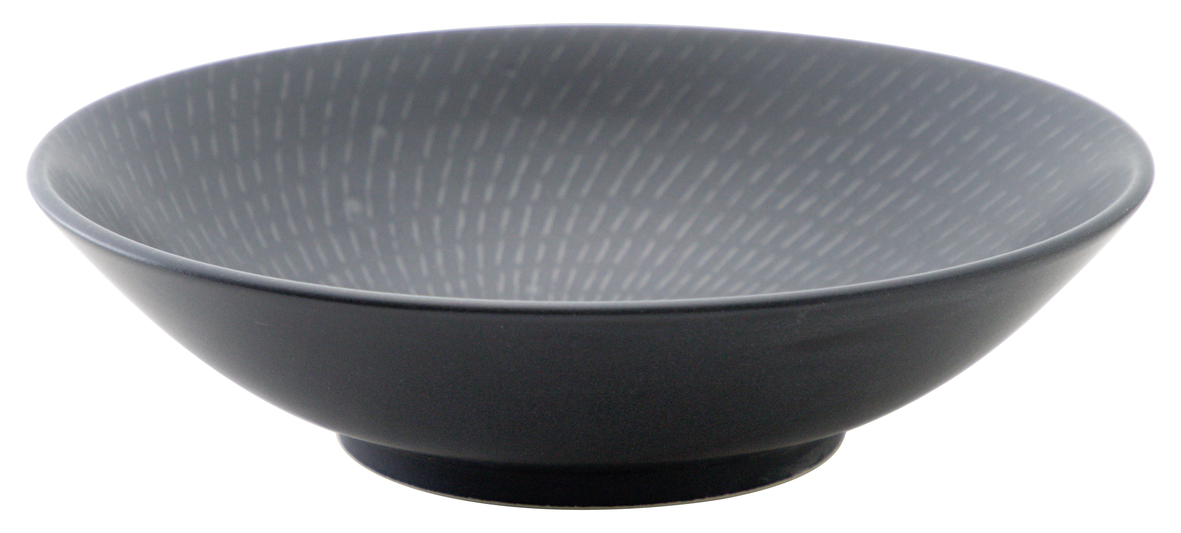 山万 千早　黒　14cm浅ボウル 1個（ご注文単位1個）【直送品】