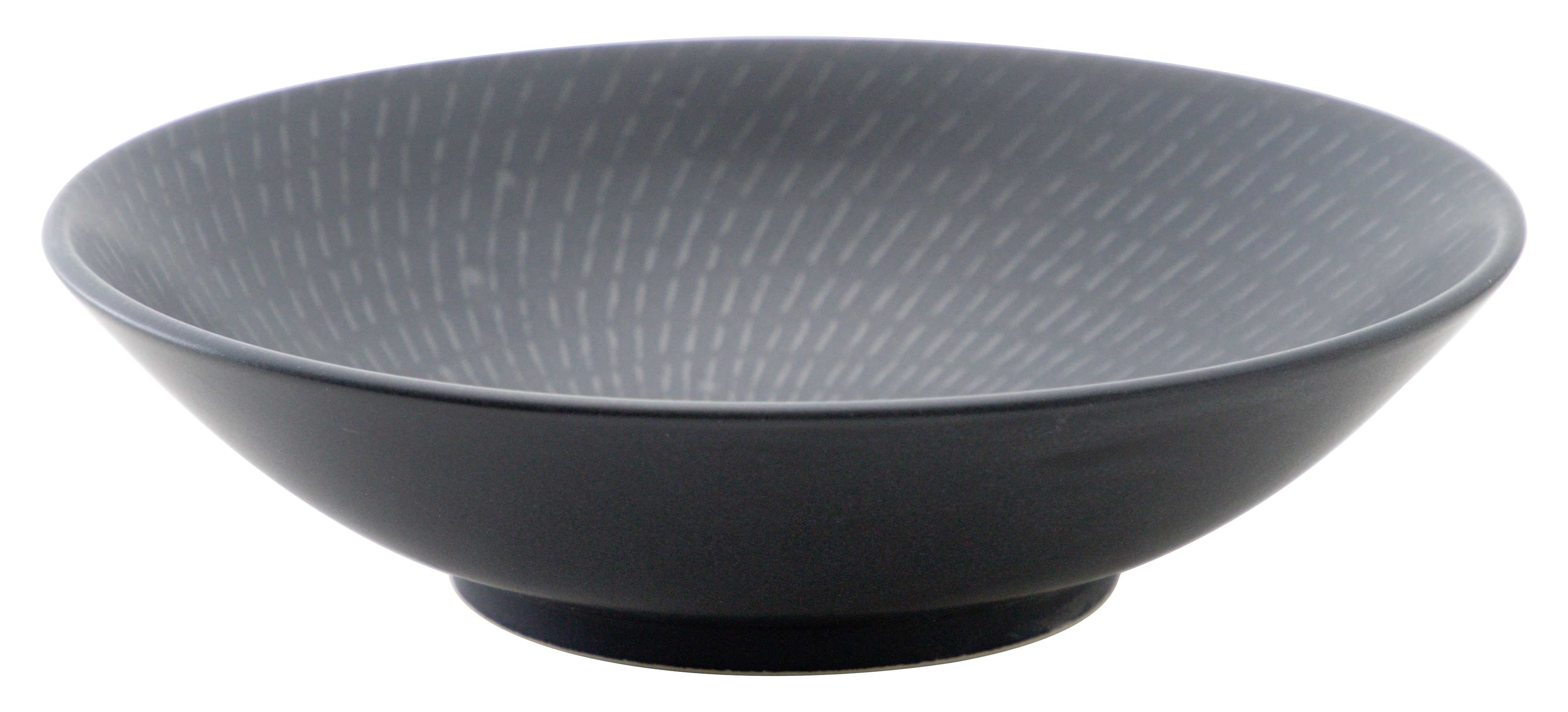 山万 千早　黒　24cm浅ボウル 1個（ご注文単位1個）【直送品】