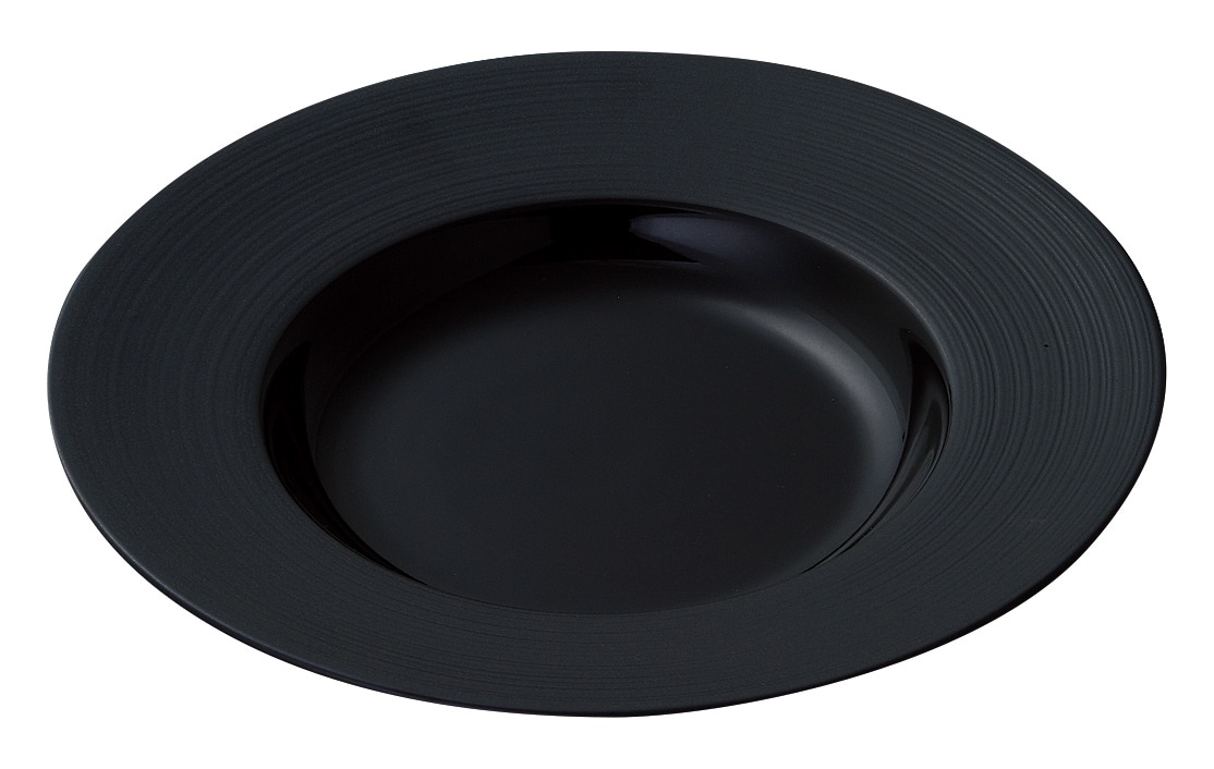 山万 ナイトストリーム　27cmリムスープボウル　M＆S　BK 1個（ご注文単位1個）【直送品】