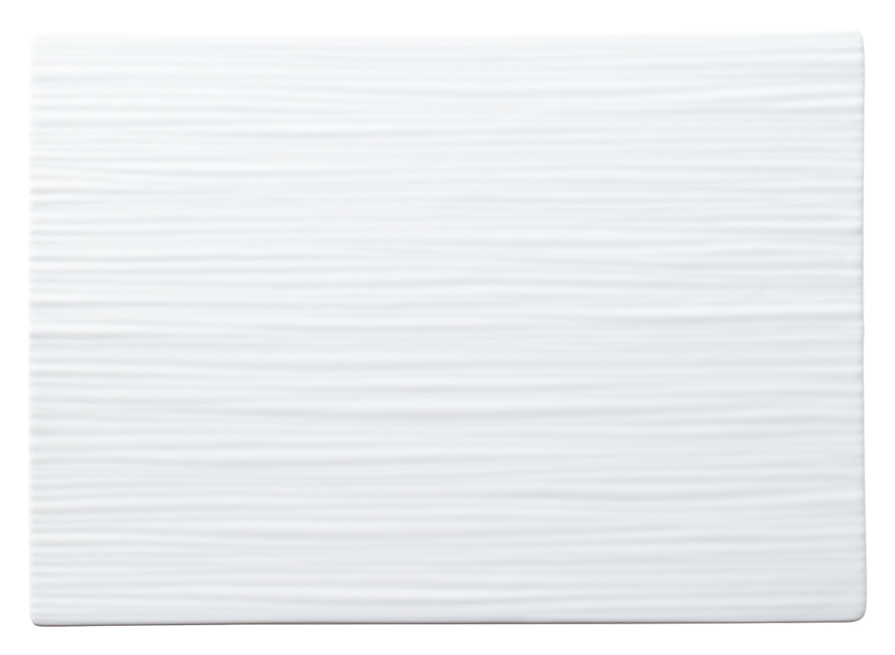 山万 JM　ピュアホワイト　28cm線紋平長角皿 1個（ご注文単位1個）【直送品】