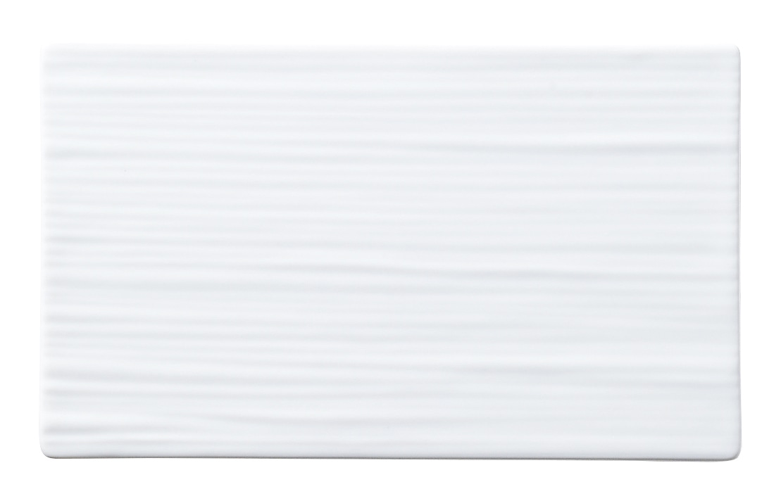 山万 JM　ピュアホワイト　16.5cm線紋平長角皿 1個（ご注文単位1個）【直送品】