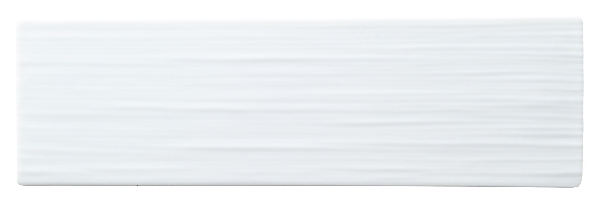 山万 JM　ピュアホワイト　34cm線紋細平長角皿 1個（ご注文単位1個）【直送品】