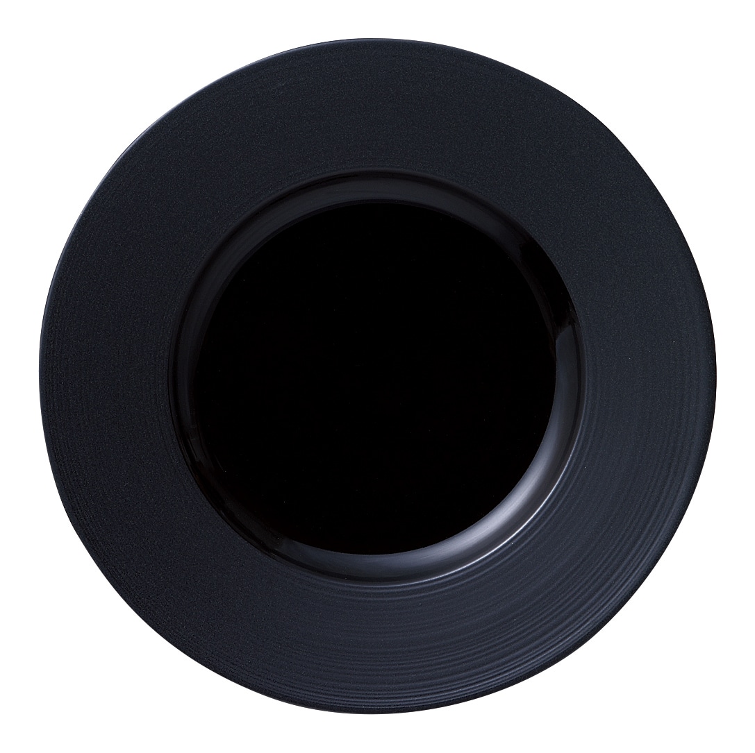 山万 ナイトストリーム　24cmリムプレート　M＆S　BK 1個（ご注文単位1個）【直送品】