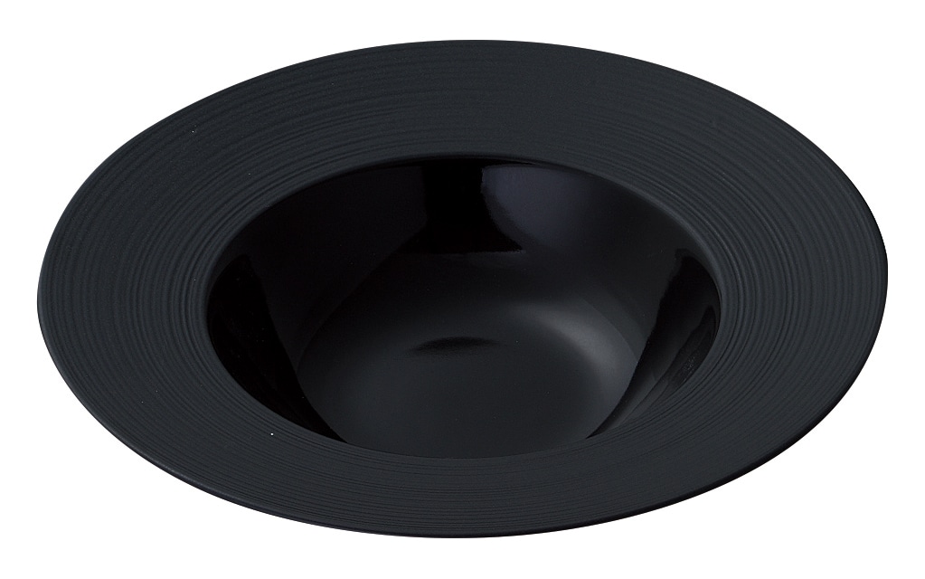 山万 ナイトストリーム 24cmディープスープボウル M&S BK 1個(ご注文単位1個)【直送品】