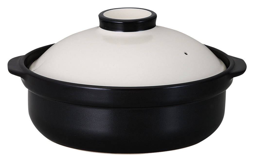 山万 宴　ホワイト／ブラック　7号鍋 1個（ご注文単位1個）【直送品】