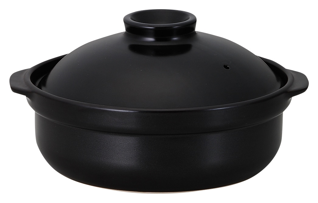 山万 宴　黒　6号鍋　IH対応 1個（ご注文単位1個）【直送品】