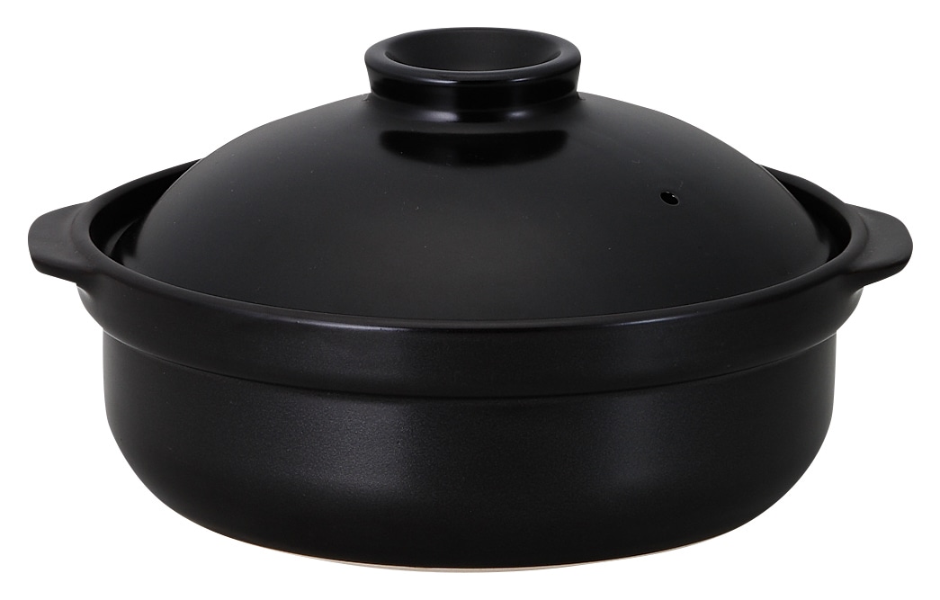山万 宴　黒　7号鍋　IH対応 1個（ご注文単位1個）【直送品】