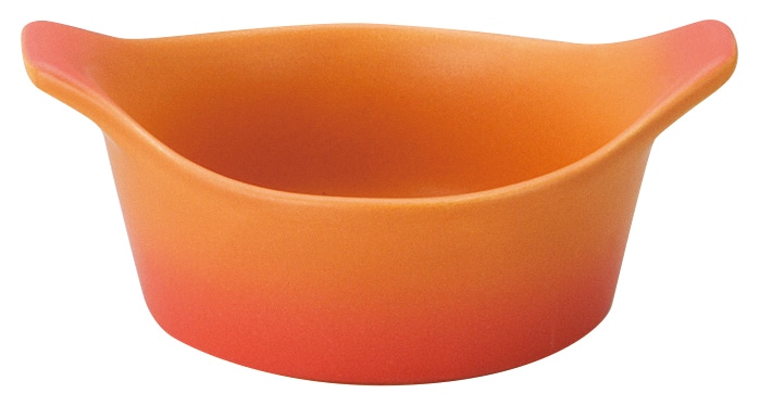 山万 直火用　13.5cmソースポット　ベイクオレンジ 1個（ご注文単位1個）【直送品】