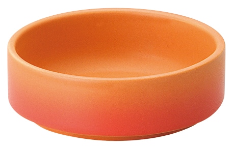 山万 直火用　ソースディッシュ　小　ベイクオレンジ 1個（ご注文単位1個）【直送品】