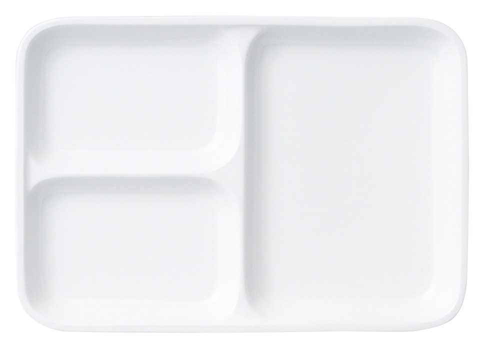 山万 25cm3つ仕切り長角プレート 1個(ご注文単位1個)【直送品】