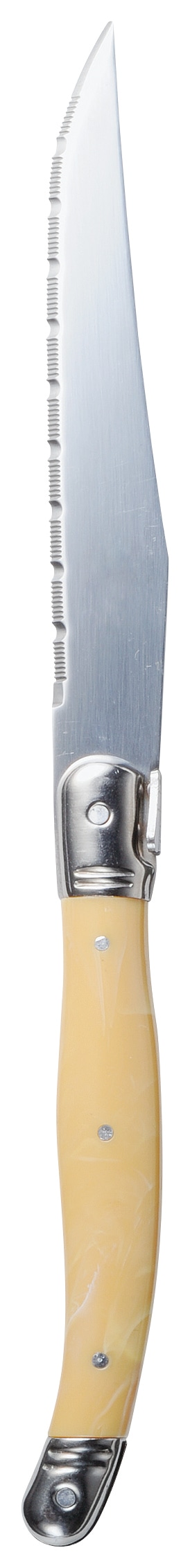 山万 イエローマーブル　ステーキナイフ 1個（ご注文単位1個）【直送品】