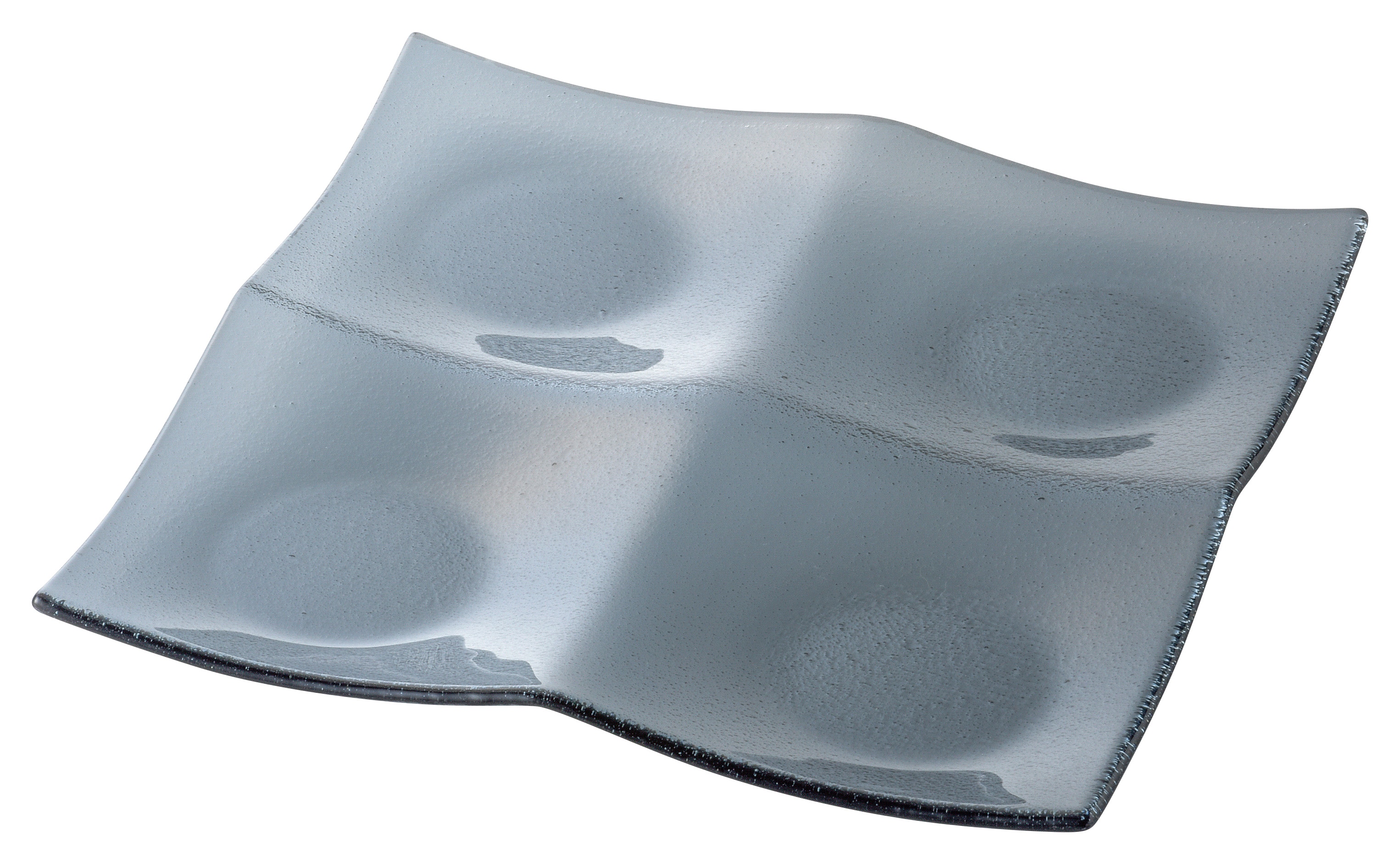 山万 シーニュ スモーク 23cm4菜皿 1個(ご注文単位1個)【直送品】