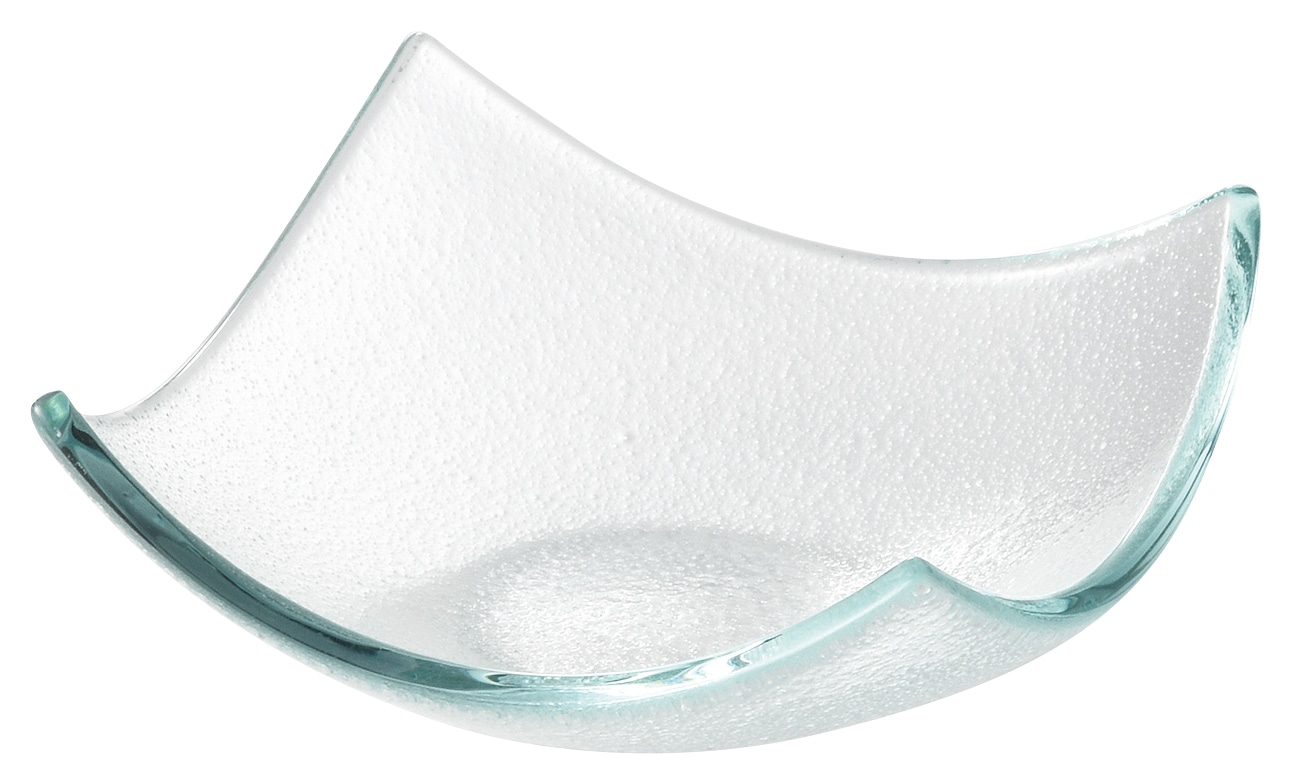 山万 クリア　9.5cm角浅ボウル 1個（ご注文単位1個）【直送品】