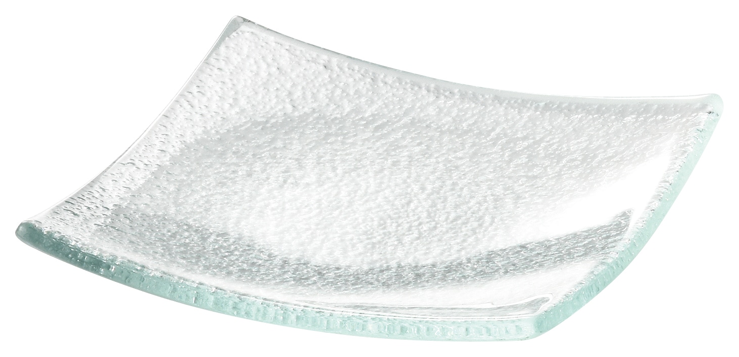 山万 クリア　10cmスクエアープレート 1個（ご注文単位1個）【直送品】