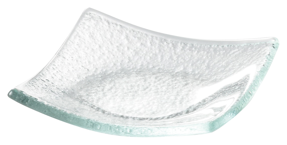 山万 クリア　7.5cmスクエアープレート 1個（ご注文単位1個）【直送品】