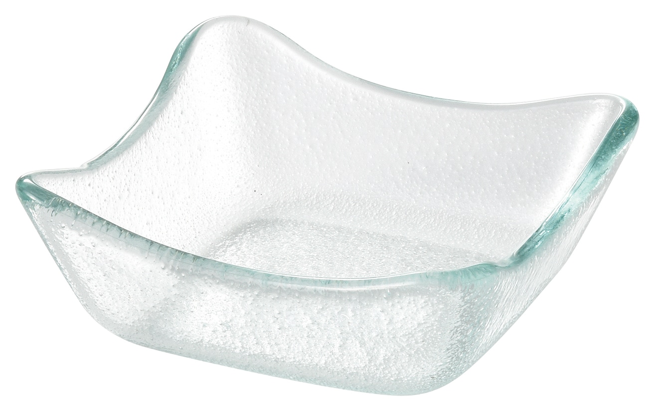 山万 クリア　9cm角小鉢 1個（ご注文単位1個）【直送品】